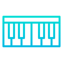 Outline Gradient Piano icon