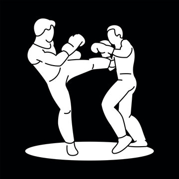 Savate players color concept.