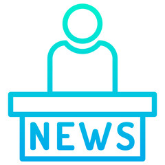 Outline Gradient Communication icon