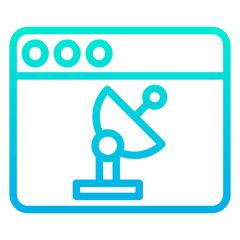 Outline Gradient Live news icon