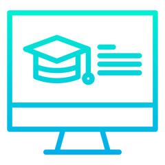Outline Gradient Online Education icon