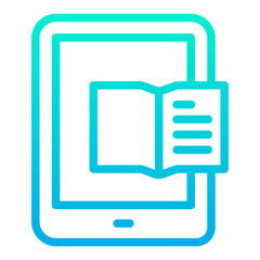 Outline Gradient Tab Book icon