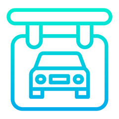 Outline Gradient Parking sign icon