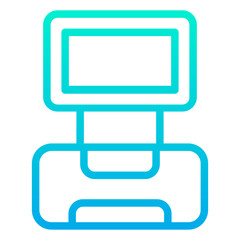 Outline Gradient camera flash icon