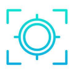 Outline Gradient camera frame icon