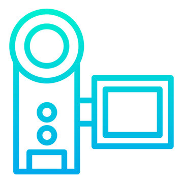 recommend clip art: Outline Gradient Video camera icon