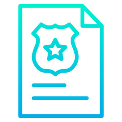 Outline Gradient Document icon