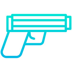 Outline Gradient Pistol icon