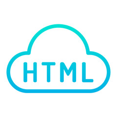 Outline Gradient Cloud Code icon