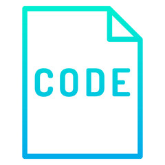 Outline Gradient File Code icon