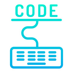 Outline Gradient Keyboard Code icon
