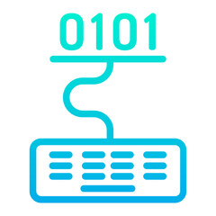 Outline Gradient Keyboard Code icon