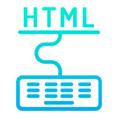 Outline Gradient Keyboard Code icon