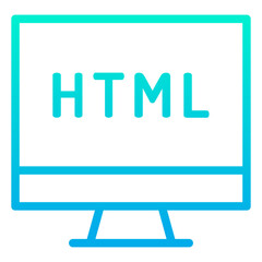 Outline Gradient Monitor Code icon