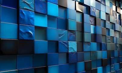 abstract blue square pattern background