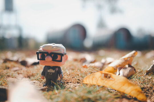 Bangkok, Thailand - October 16, 2023 : Funko Pop action figures. Funko Pop! Disney Carl nomber 59