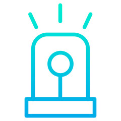 Outline Gradient Emergency light icon