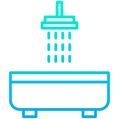 Outline Gradient Bathtub icon