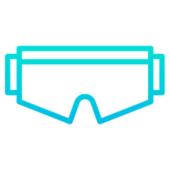 Outline Gradient Construction Goggles icon