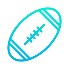 Obraz premium Outline Gradient Rugby ball icon