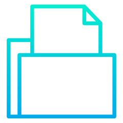 Outline Gradient Folder icon