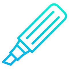 Outline Gradient Marker pen icon