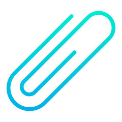 Obraz premium Outline Gradient Paper Clip icon