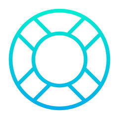 Outline Gradient Lifebuoy icon