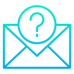 Outline Gradient Email support icon