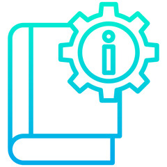 Outline Gradient Human mind Info icon