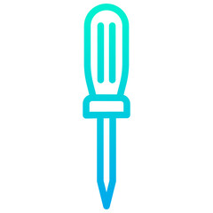 Outline Gradient Screwdriver icon
