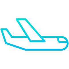 Outline Gradient Airplane icon