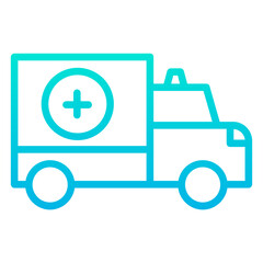 Outline Gradient Ambulance icon