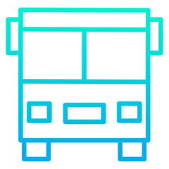 Outline Gradient Bus icon