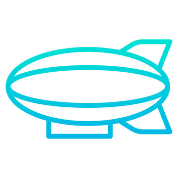 recommend clip art: Outline Gradient Blimp icon