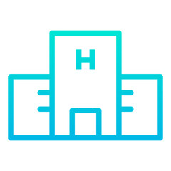 Outline Gradient Hotel icon