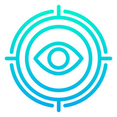 Outline Gradient Valentine Eye icon