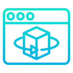 Outline Gradient Real estate Web icon