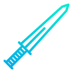 Outline Gradient Sword icon
