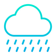 Outline Gradient Rain icon