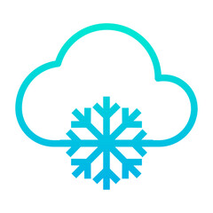 Outline Gradient Snowfall icon