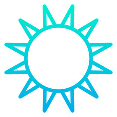 Outline Gradient Sun icon