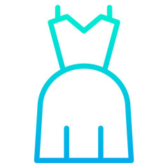 Obraz premium Outline Gradient Wedding dress icon