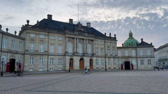Amalienborg palace in Copenhagen, Denmark.