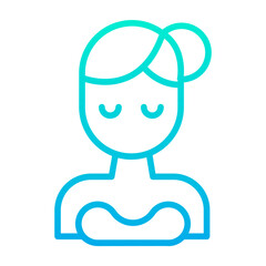 Outline Gradient Woman icon
