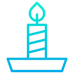 Outline Gradient Candle icon