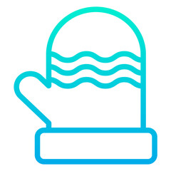 Outline Gradient Mittens icon