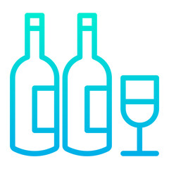 Outline Gradient dinner icon