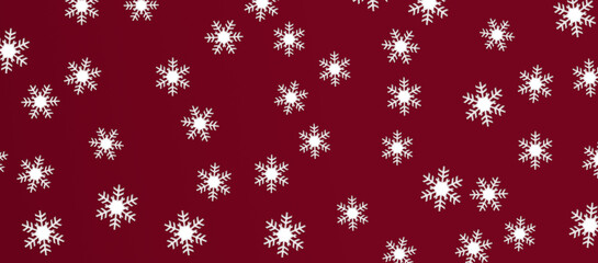 red christmas snowflake decoration banner