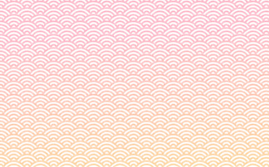 ピンクの青海波の背景